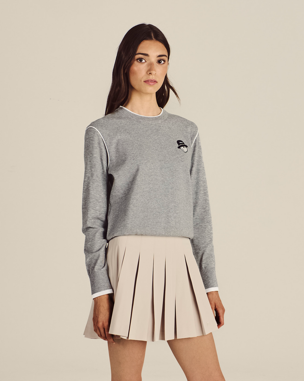 STUDIO SEOUL HIGH-LOW PLEATED SKIRT