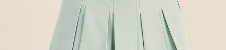 STUDIO SEOUL LOGO BANDING PLEATED SKIRT