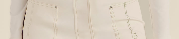 STUDIO SEOUL LINEN BLEND WORKWEAR SKIRT