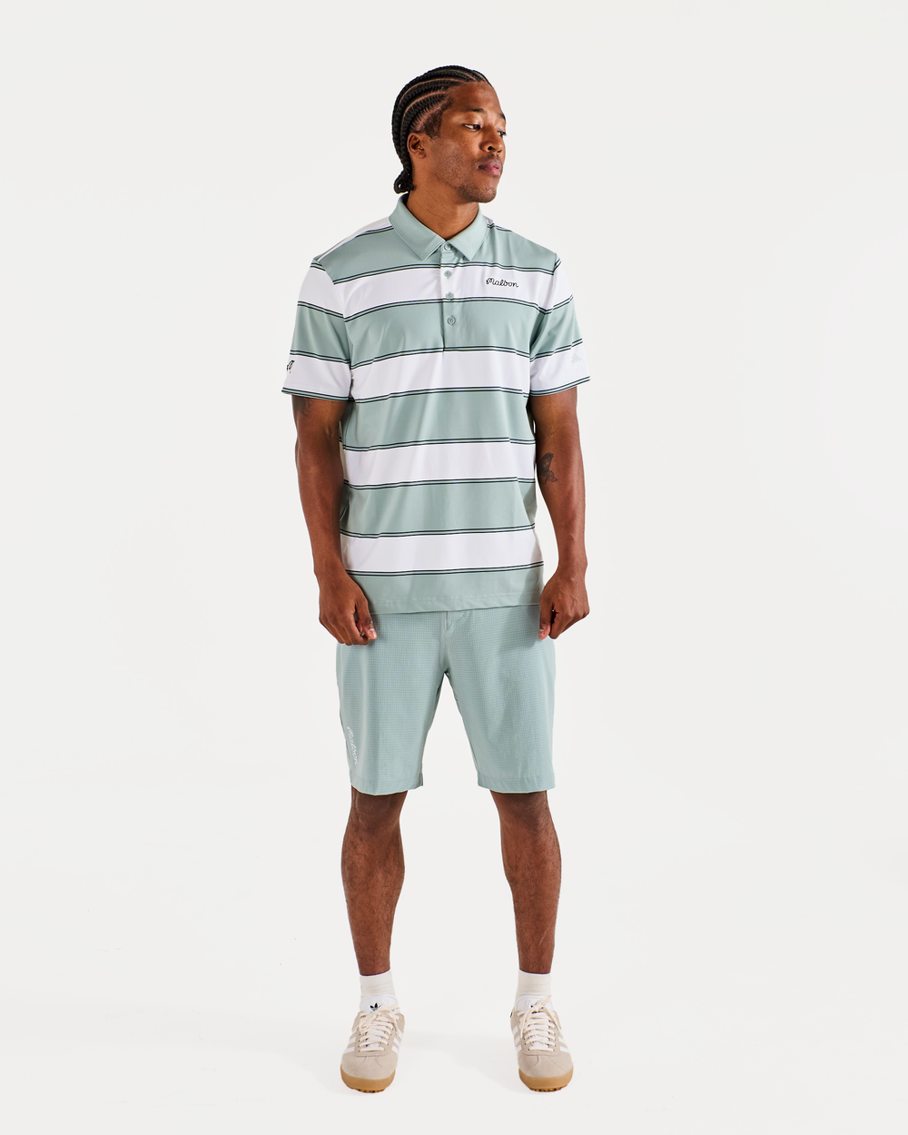 ADIDAS ULTIMATE 365+ JUMBO STRIPE CLIMACOOL POLO SHIRT
