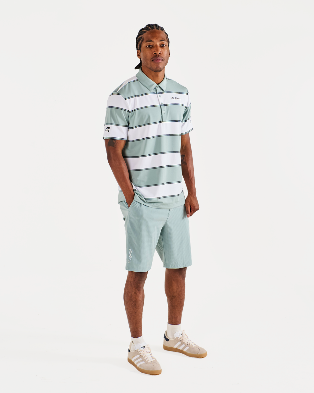 ADIDAS ULTIMATE 365+ JUMBO STRIPE CLIMACOOL POLO SHIRT