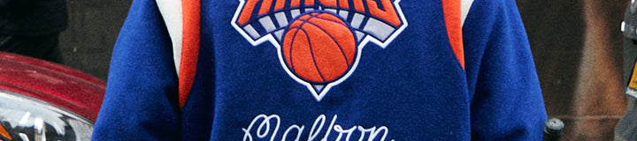 KNICKS THE GARDEN VARSITY JACKET