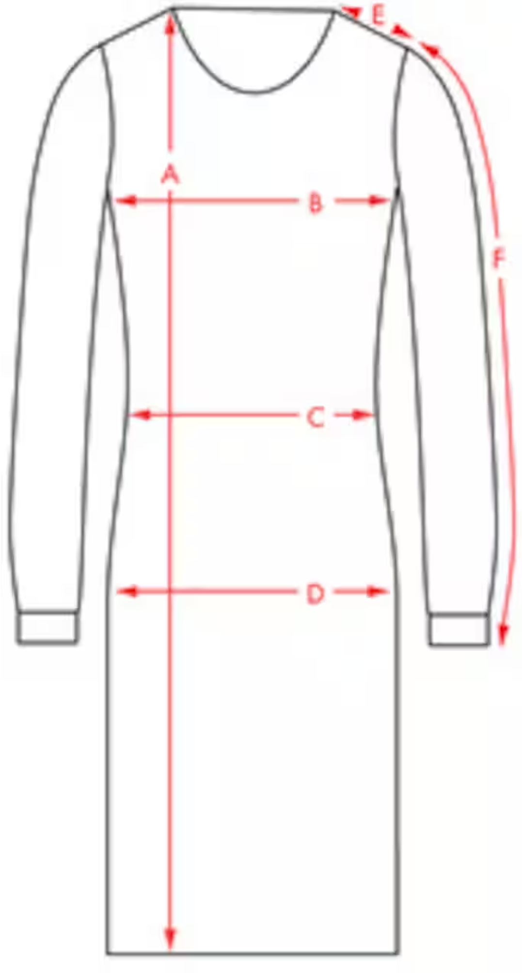 Clothing measurement guide diagram